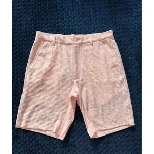 FootJoy Mens Golf Shorts Textured‎ Pink Flat Front Lightweight Size 32